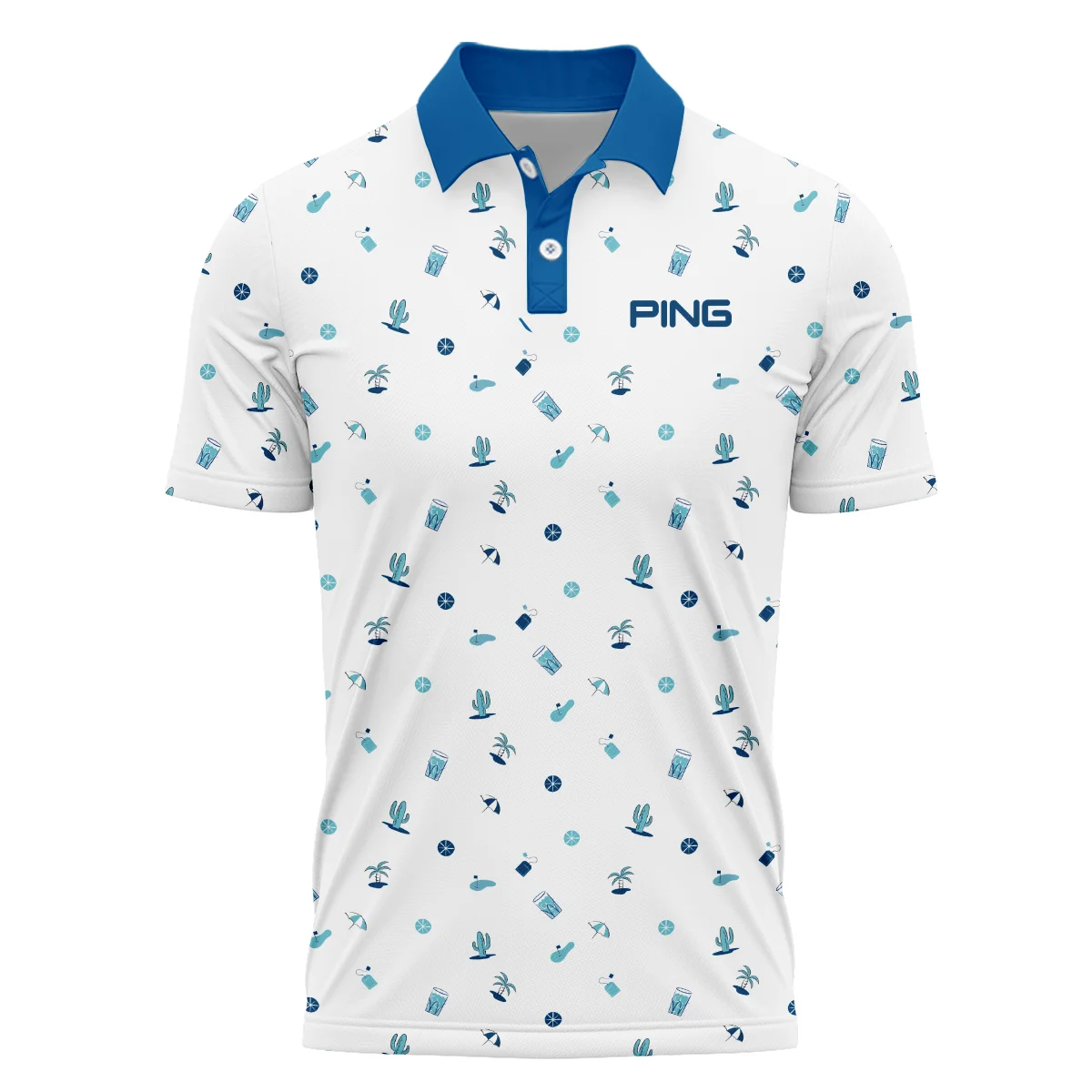 Brand Ping Men Golf Sport White Background Polo Shirt All Over Prints HOBR060724A02PIPL