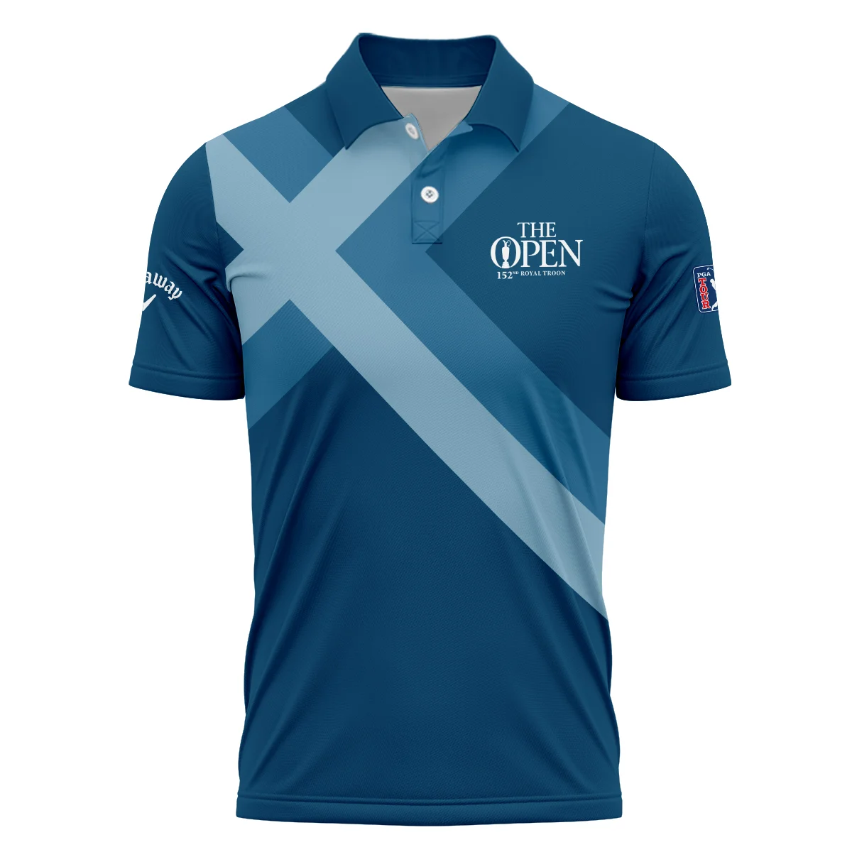 Special Release Callaway 152nd Open Championship Slightly Desaturated Blue Background Polo Shirt All Over Prints HOTOP080724A01CLWPL