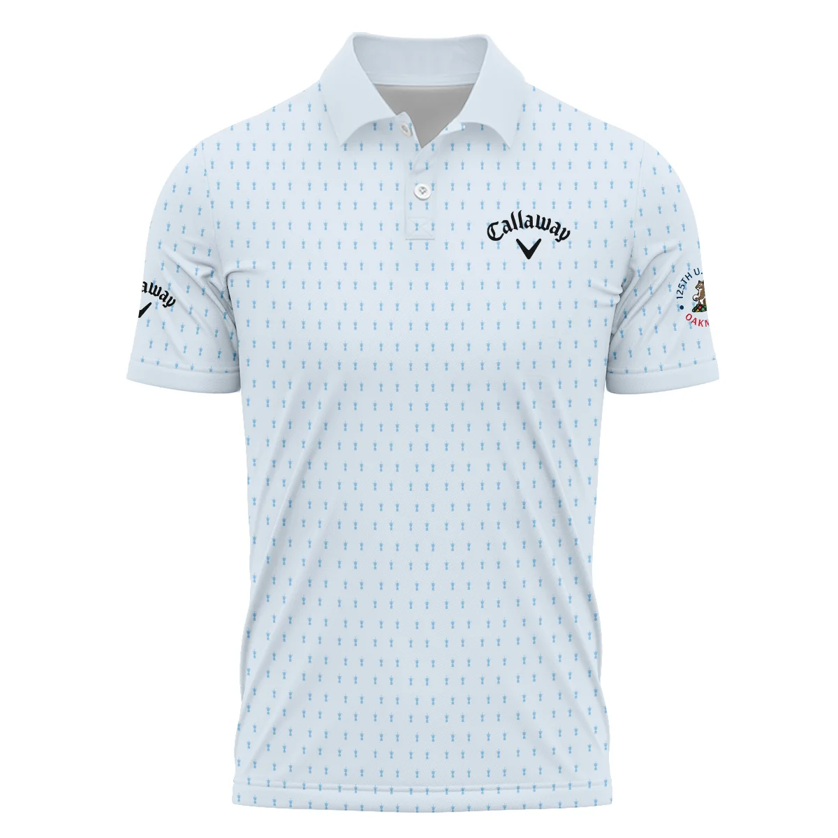 Special Release Light Blue Callaway 125th U.S. Open Oakmont Polo Shirt All Over Prints QTUSM8724A2CLWPL