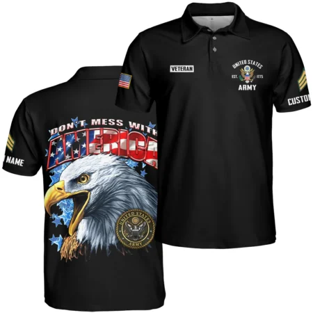 Dont Mess With America Veteran U.S. Army Apparel All Over Prints BLVTR240724A1AM - Polo Shirt