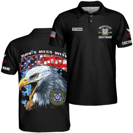 Dont Mess With America Veteran U.S. Coast Guard Apparel All Over Prints BLVTR240724A1CG - Polo Shirt