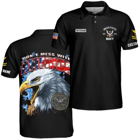 Dont Mess With America Veteran U.S. Navy Apparel All Over Prints BLVTR240724A1NV - Polo Shirt