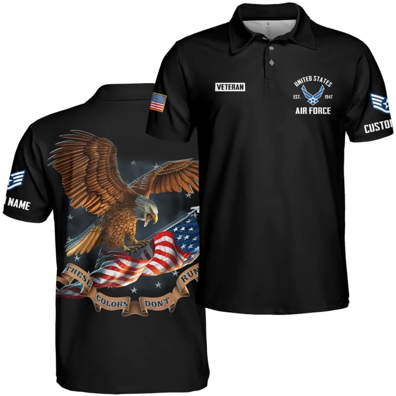 These Colors Dont Run Veteran U.S. Air Force Apparel All Over Prints BLVTR240724A3AF - Polo Shirt