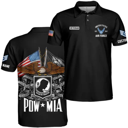 POW MIA All Gave Some Some Gave All Veteran U.S. Air Force Apparel All Over Prints BLVTR260724A1AF - Polo Shirt