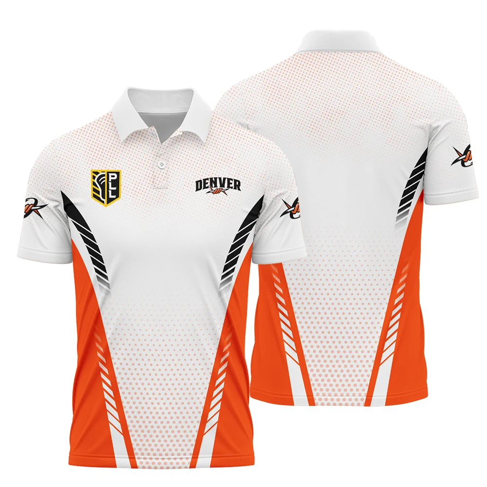 Sport Mix Color Color Polo Denver Outlaws Premier Lacrosse League All Over Prints QTLC220724A2DENPL