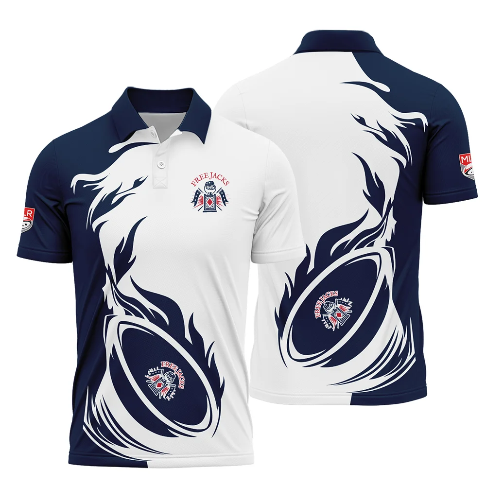 Rugby Fire Color Polo New England Free Jacks Major League Rugby All Over Prints QTRB200724A1NEPL