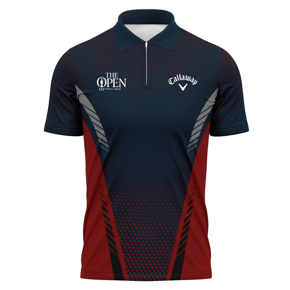 Special Release Dark Blue Red Callaway 152nd Open Championship Zipper Polo Shirt All Over Prints BLTOP090724A2CLWZPL