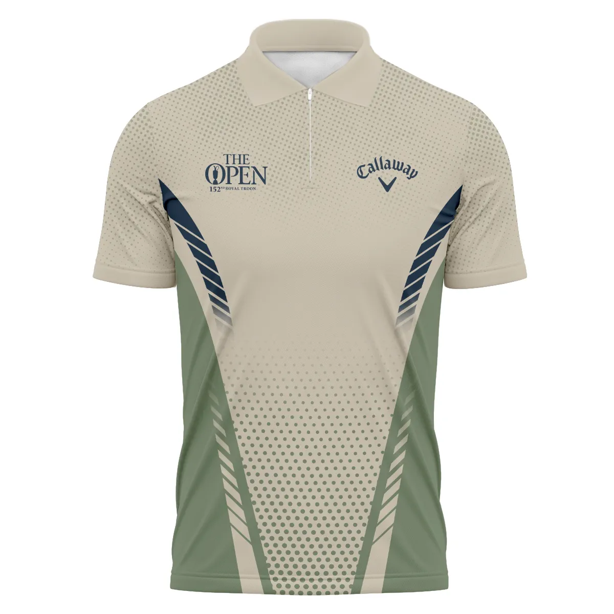 Special Release Tan Green Callaway 152nd Open Championship Zipper Polo Shirt All Over Prints BLTOP090724A3CLWZPL