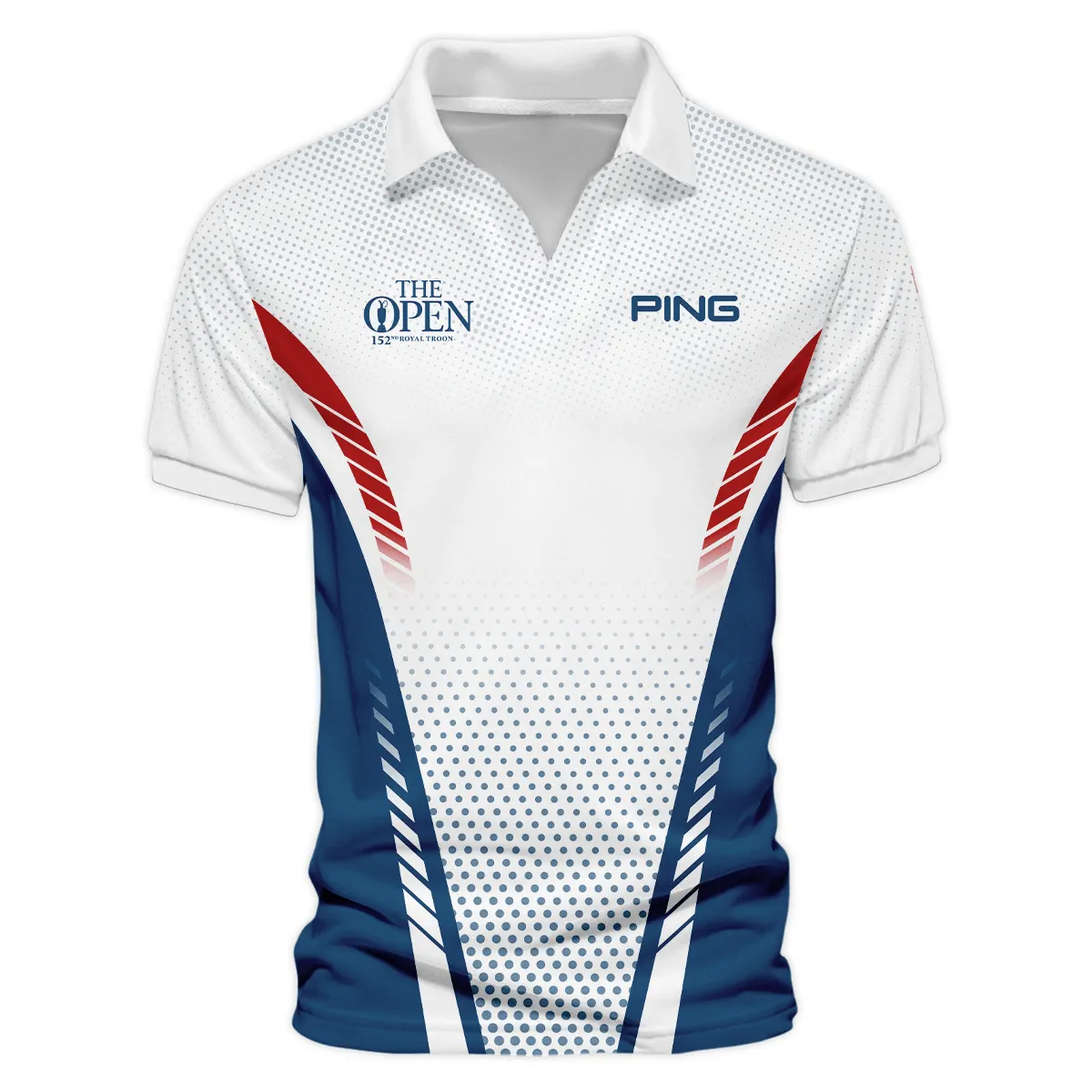 Special Release Blue Red White Us Flag Ping 152nd Open Championship Vneck Polo Shirt All Over Prints  BLTOP090724A1PIZVPL