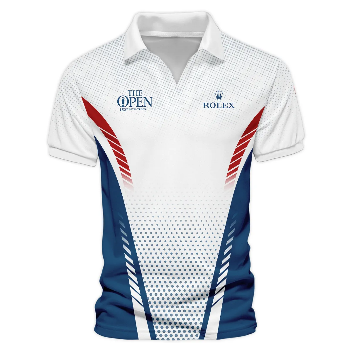 Special Release Blue Red White Us Flag Rolex 152nd Open Championship Vneck Polo Shirt All Over Prints  BLTOP090724A1ROXZVPL