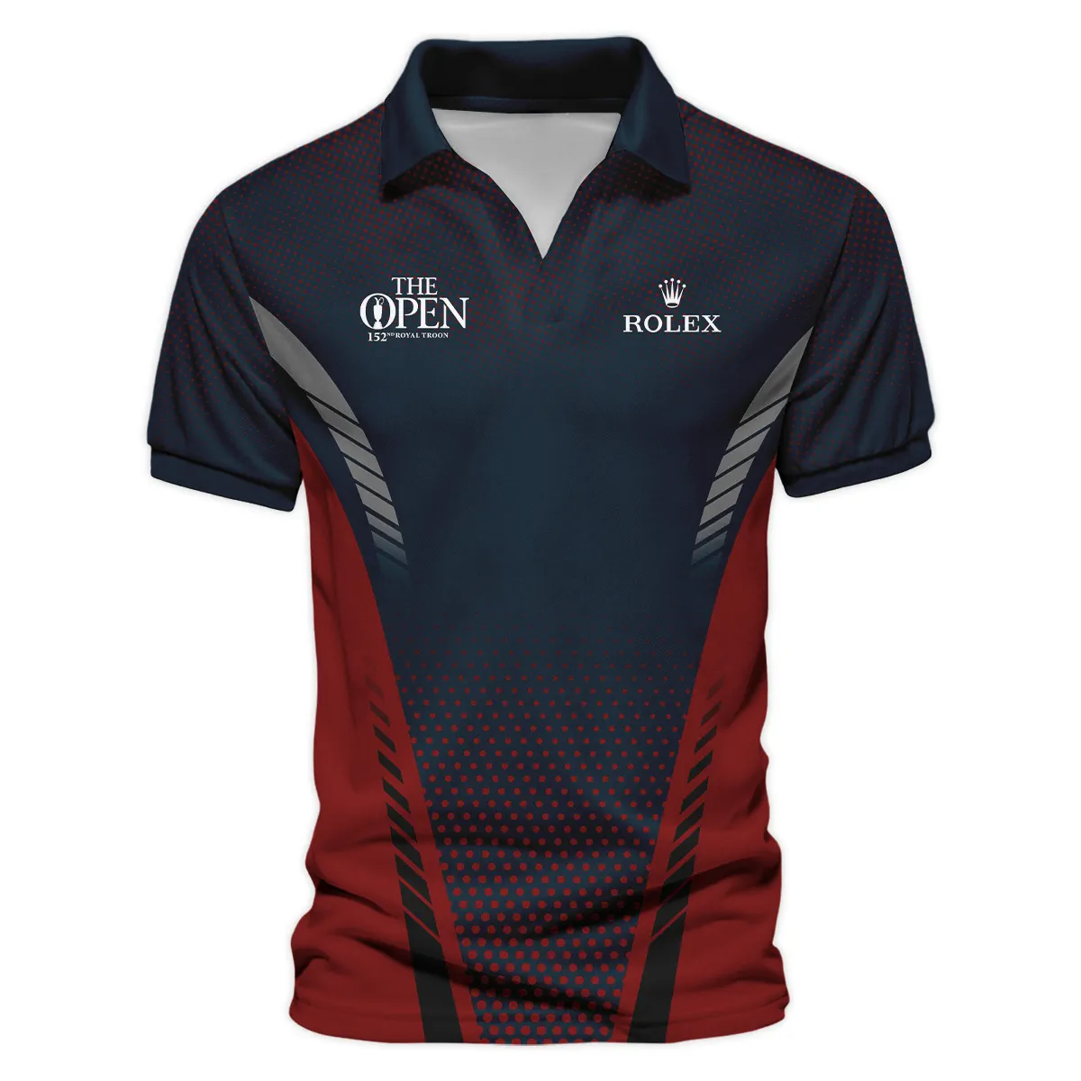 Special Release Dark Blue Red Rolex 152nd Open Championship Vneck Polo Shirt All Over Prints  BLTOP090724A2ROXZVPL