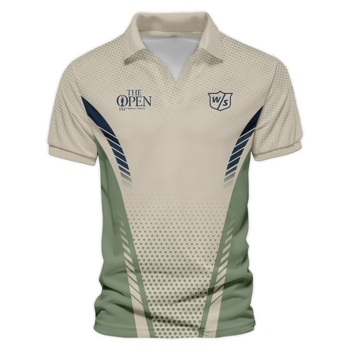 Special Release Tan Green Wilson Staff Golf 152nd Open Championship Vneck Polo Shirt All Over Prints  BLTOP090724A3WSZVPL