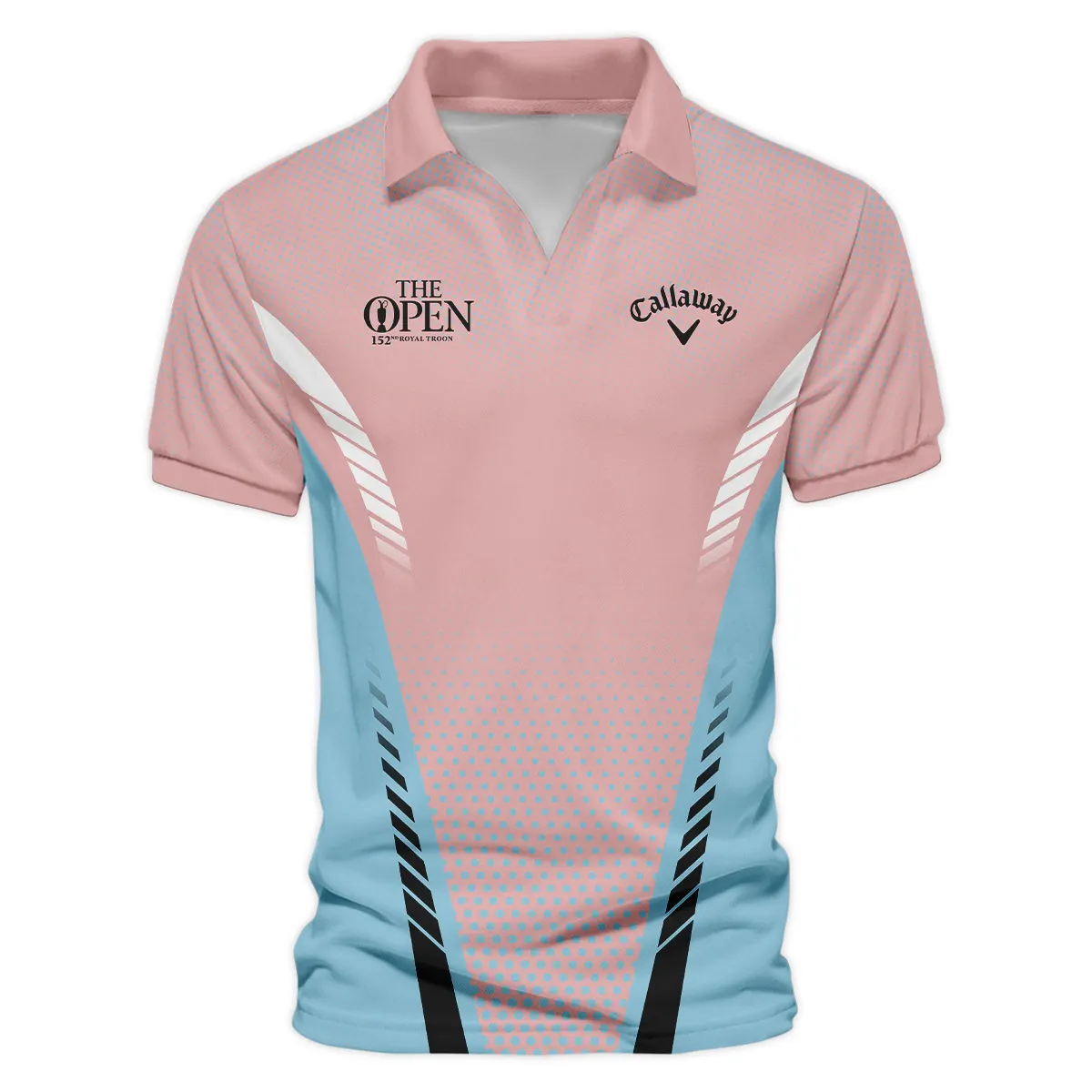 Special Release Pink Light Blue Callaway 152nd Open Championship Vneck Polo Shirt All Over Prints  BLTOP090724A4CLWZVPL