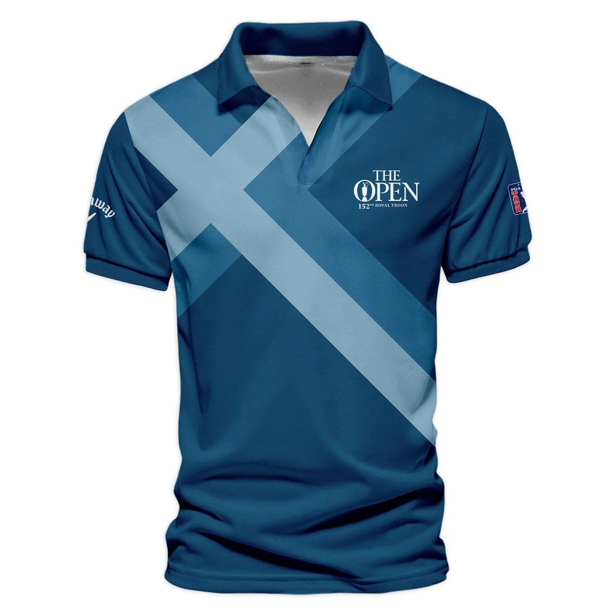 Special Release Callaway 152nd Open Championship Slightly Desaturated Blue Background Vneck Polo Shirt All Over Prints  HOTOP080724A01CLWZVPL