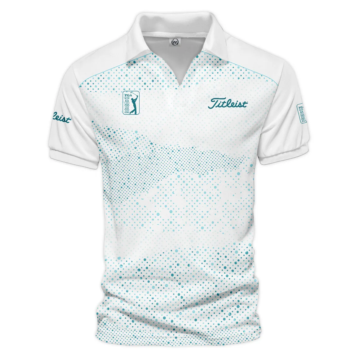 Golf Sport Light Green Mix Color Quarter Zip Jacket Shirt Titleist PGA Tour All Over Prints QTPGA290524A01TLSWZ