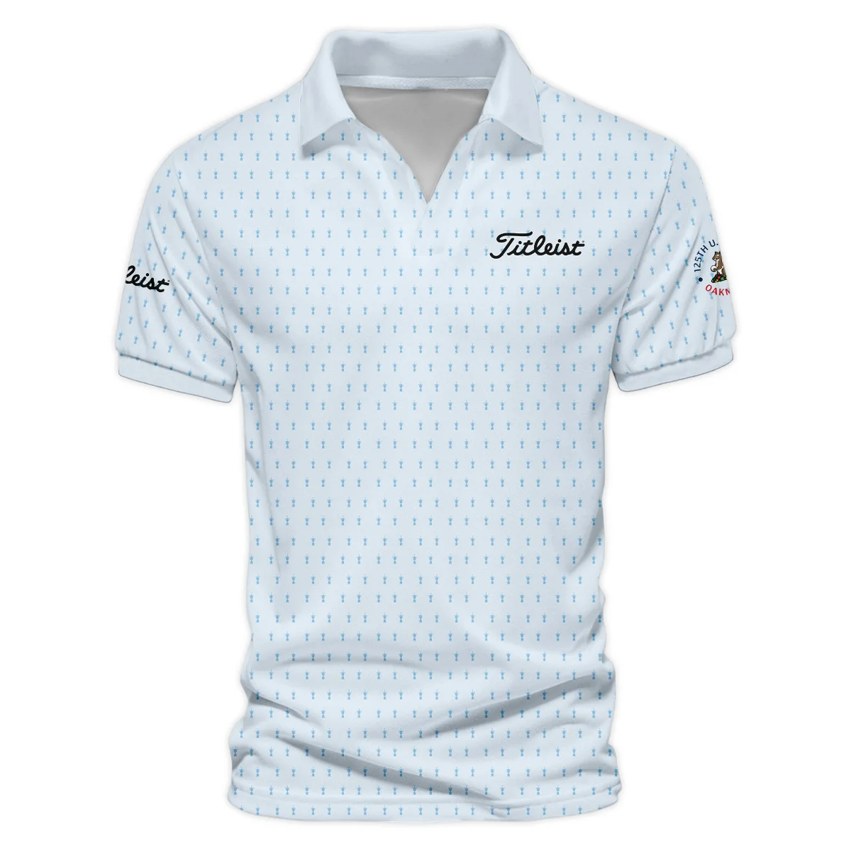 Special Release Light Blue Titleist 125th U.S. Open Oakmont Vneck Polo Shirt All Over Prints  QTUSM8724A2TLZVPL