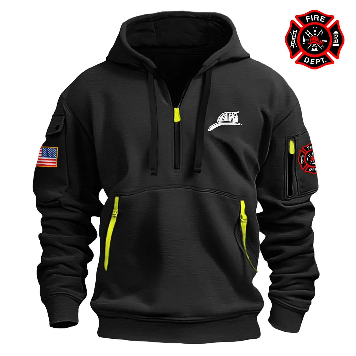 Special Release Leatherhead Tools x Firefighter Patriot Day Fashion Hoodie Half Zipper BLFF130724A2LT