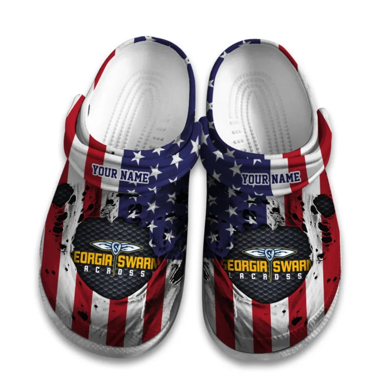 Personalized USA Flag Georgia Swarm Classic Crocs All Over Print HONLL310724C01GEO