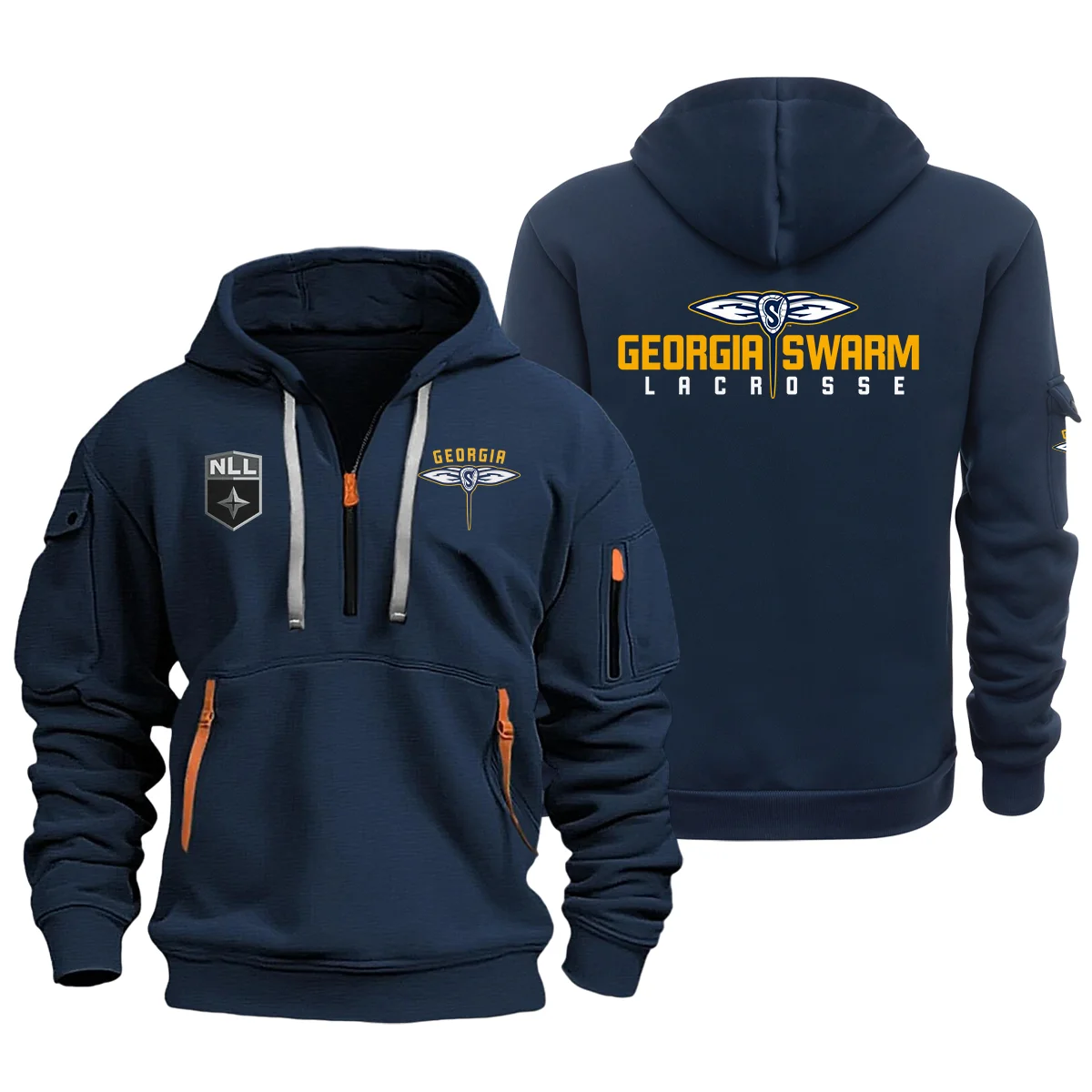 Gift For Fans Georgia Swarm Hoodie Half Zipper National Lacrosse League HONLL250724A01GEO