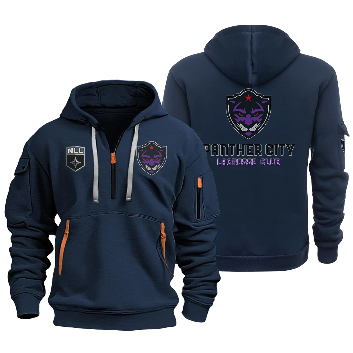 Gift For Fans Panther City Lacrosse Hoodie Half Zipper National Lacrosse League HONLL250724A01PCL