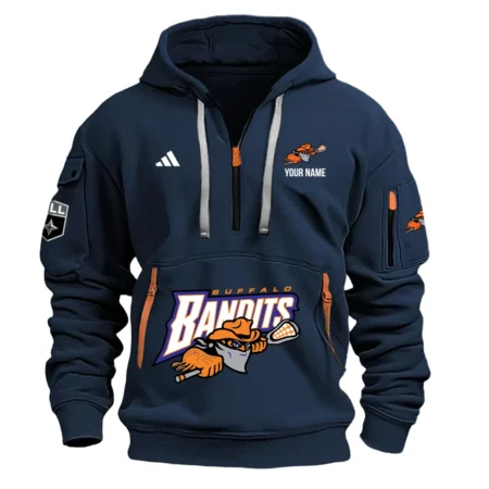 Adidas Buffalo Bandits Hoodie Half Zipper National Lacrosse League HONLL290724A01BUFAD