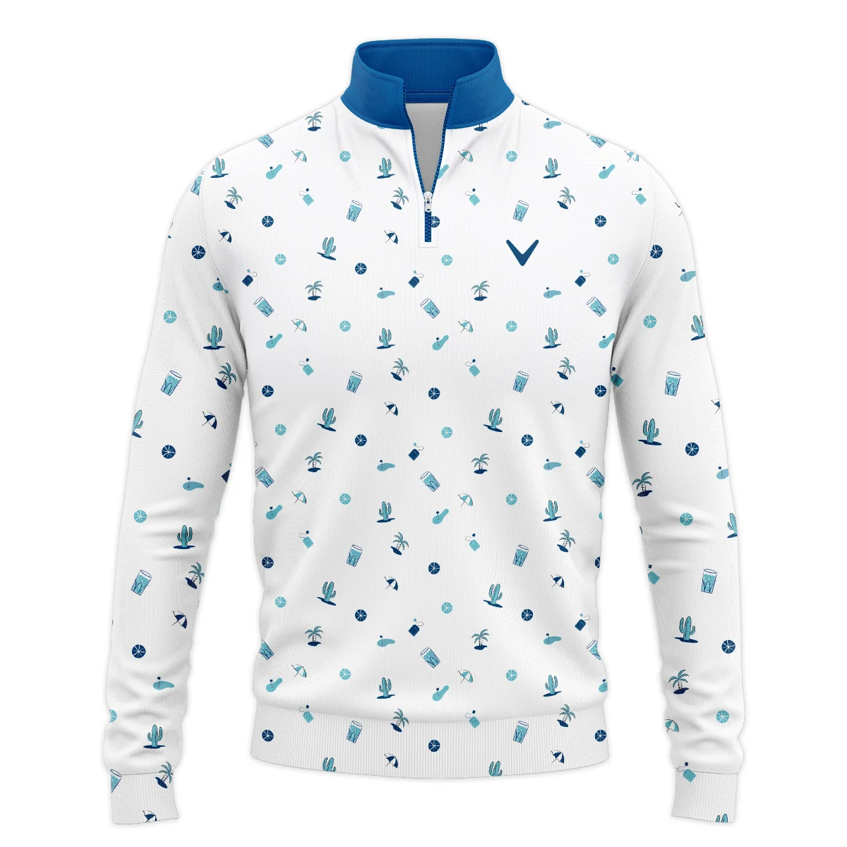 Callaway Brand Golf Sport Pattern White Background Quarter-Zip Jacket All Over Prints HOBR060724A02CLWSWZ