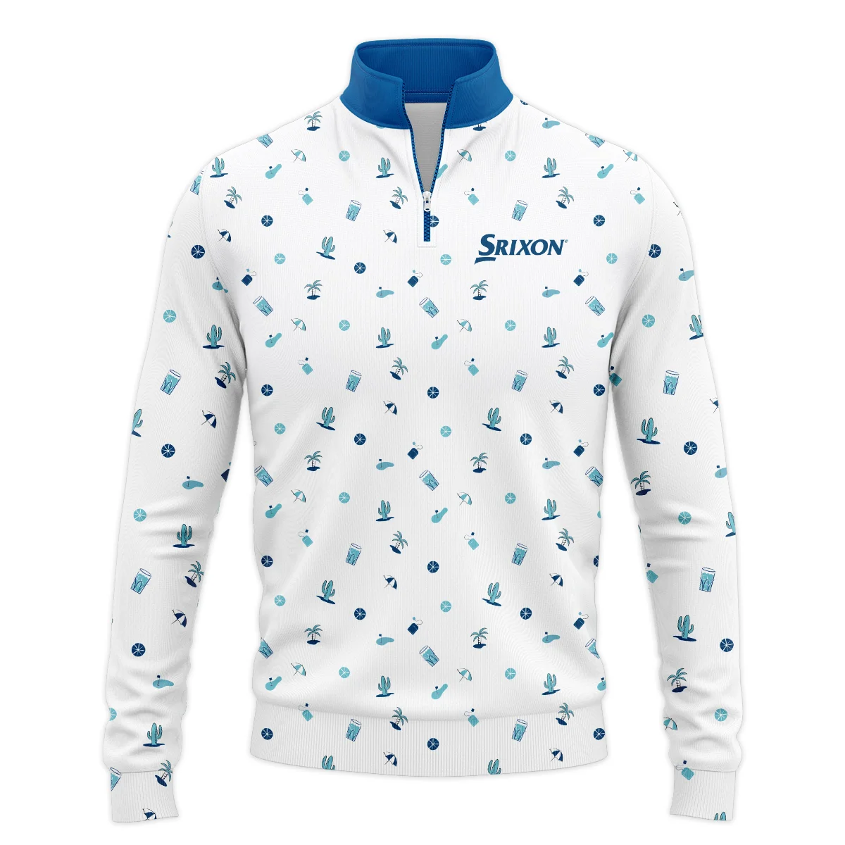 Srixon Brand Golf Sport Pattern White Background Quarter-Zip Jacket All Over Prints HOBR060724A02SRISWZ