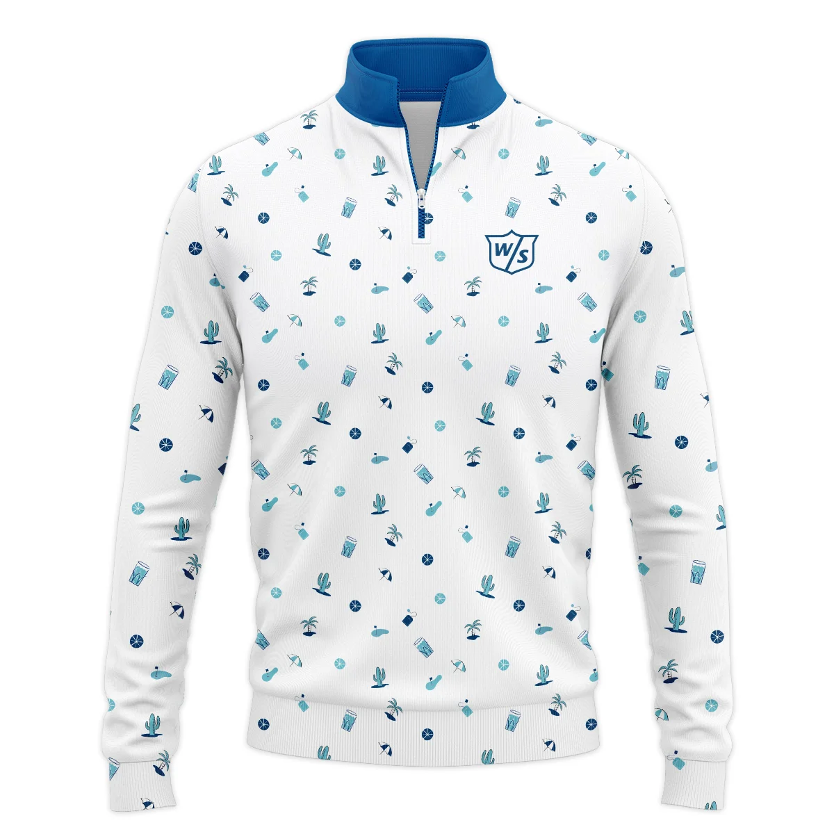 Wilson Staff Brand Golf Sport Pattern White Background Quarter-Zip Jacket All Over Prints HOBR060724A02WSSWZ