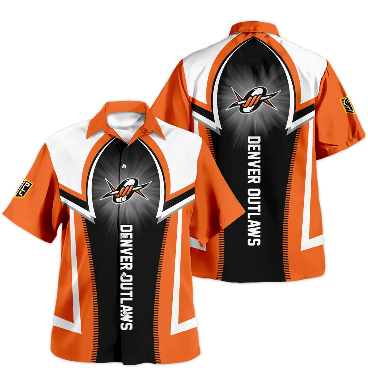 Background Color Mix Hawaiian Shirt  Denver Outlaws Premier Lacrosse League All Over Prints HOPLL220724A01DENHW