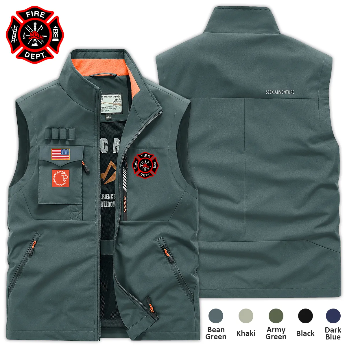 Special Release Lion x Firefighter Patriot Day Outdoor Sleeveless Vest BLFF130724A2LI