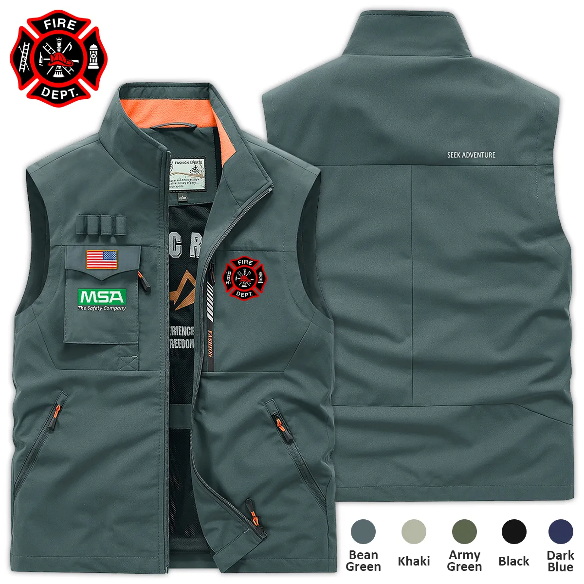 Special Release MSA The Safety Company x Firefighter Patriot Day Outdoor Sleeveless Vest BLFF130724A2MSA