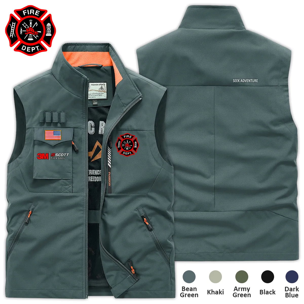 Special Release 3M Scott Fire & Safety x Firefighter Patriot Day Outdoor Sleeveless Vest BLFF130724A2SFS