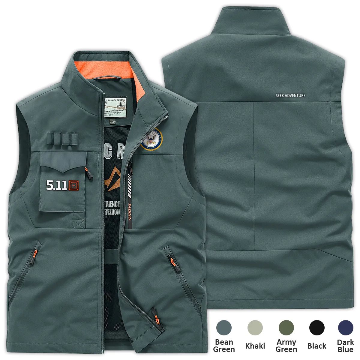 Special Release 5.11 Tactical x US Military Branch Outdoor Sleeveless Vest BLVTR120724A1511