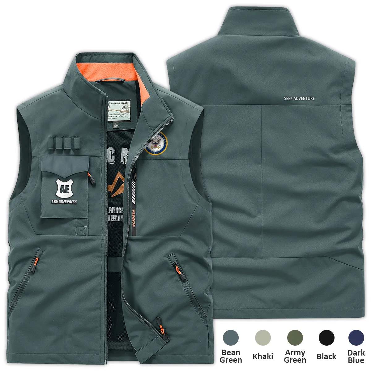 Special Release Armor Express x US Military Branch Outdoor Sleeveless Vest BLVTR120724A1AE