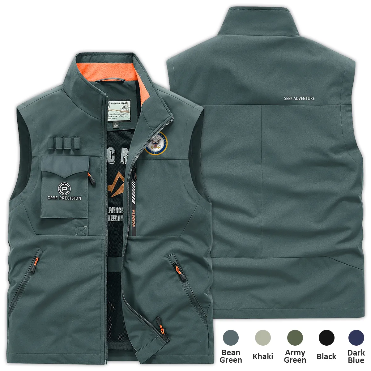 Special Release Crye Precision x US Military Branch Outdoor Sleeveless Vest BLVTR120724A1CP