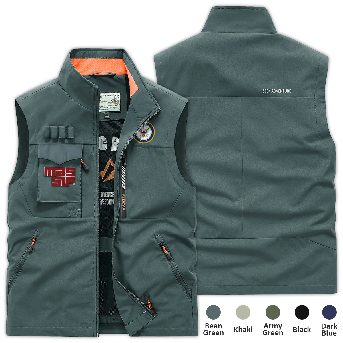 Special Release Massif x US Military Branch Outdoor Sleeveless Vest BLVTR120724A1MAS