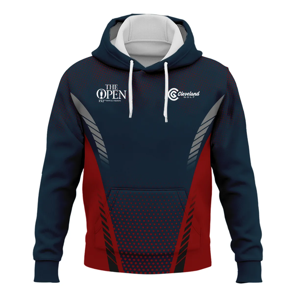 Special Release Dark Blue Red Cleveland Golf Golf 152nd Open Championship Hoodie Shirt All Over Prints BLTOP090724A2CLEHD