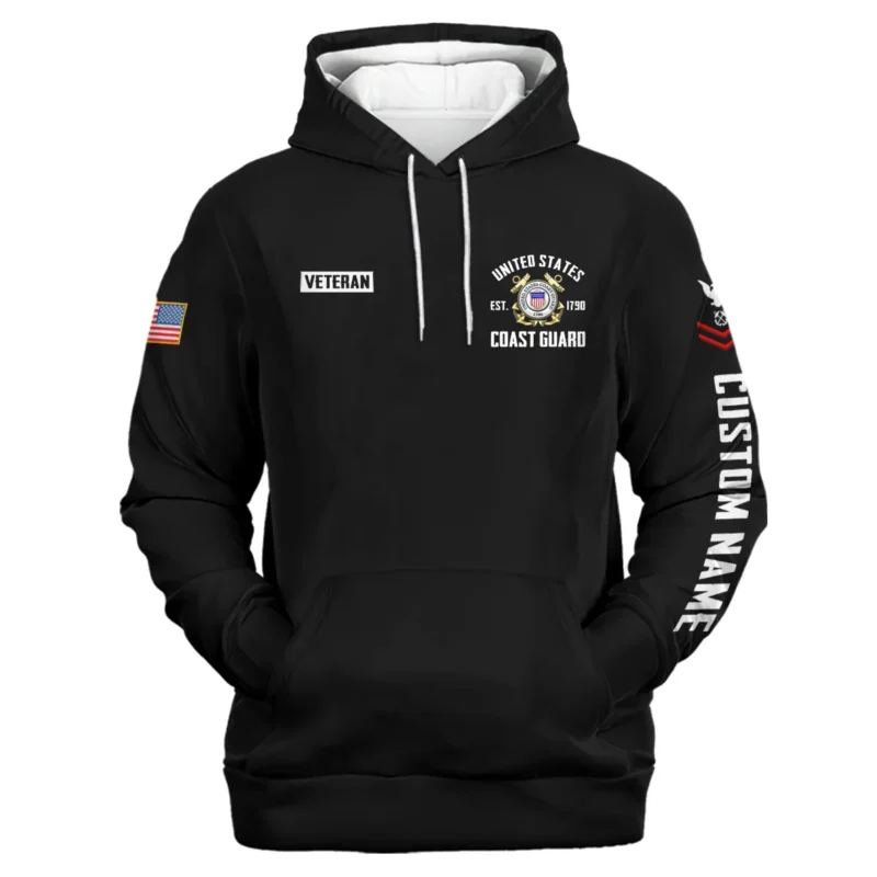 Dont Mess With America Veteran U.S. Coast Guard Apparel All Over Prints BLVTR240724A1CG - Hoodie