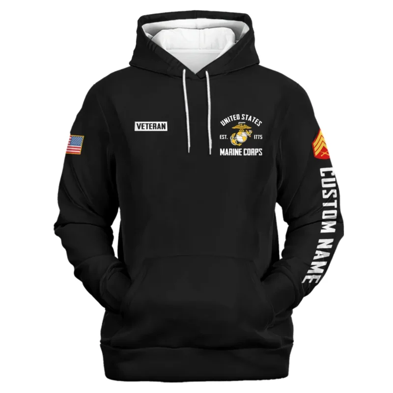 Dont Mess With America Veteran U.S. Marine Corps Apparel All Over Prints BLVTR240724A1MC - Hoodie