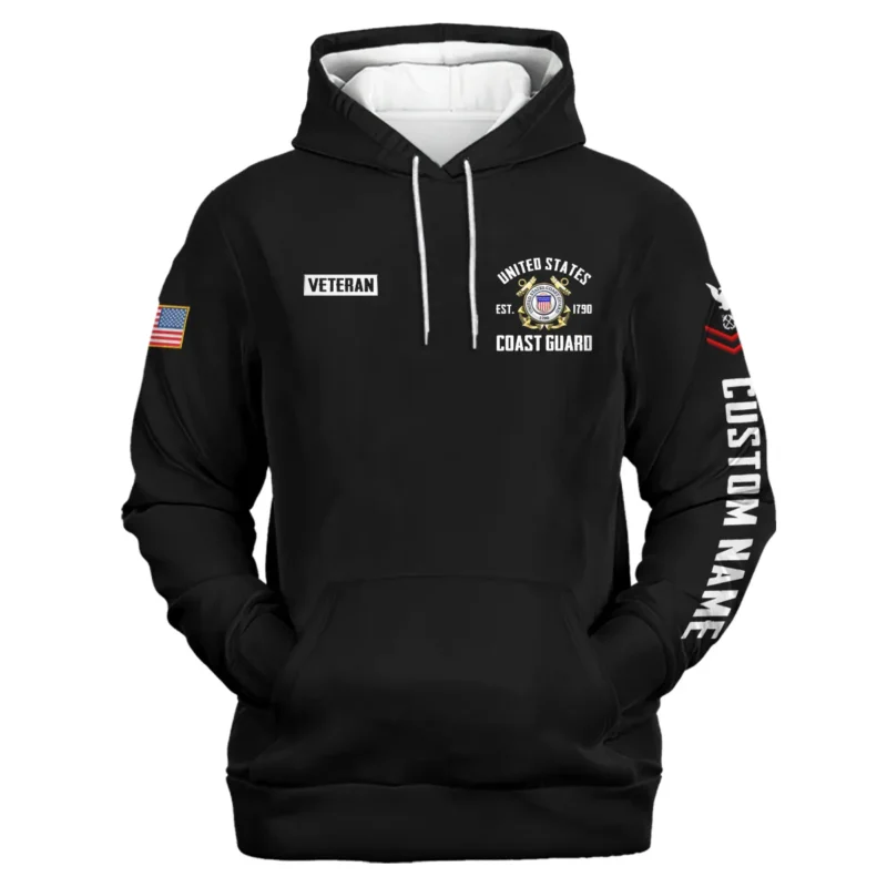 POW MIA All Gave Some Some Gave All Veteran U.S. Coast Guard Apparel All Over Prints BLVTR260724A1CG - Hoodie