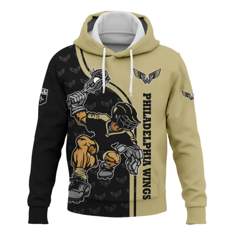 Color Lacrosse Player Background Hoodie Philadelphia Wings NLL All Over Prints HONLL290724A01PHIHD