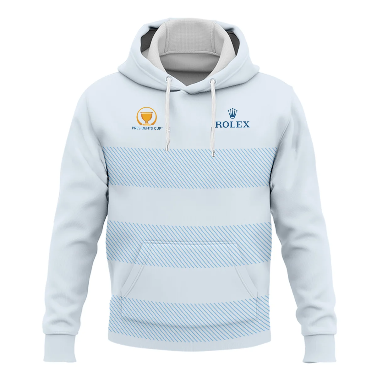 Presidents Cup Golf Light Blue Line Pattern Background Rolex Hoodie Shirt All Over Prints HOPRC100724A02ROXHD