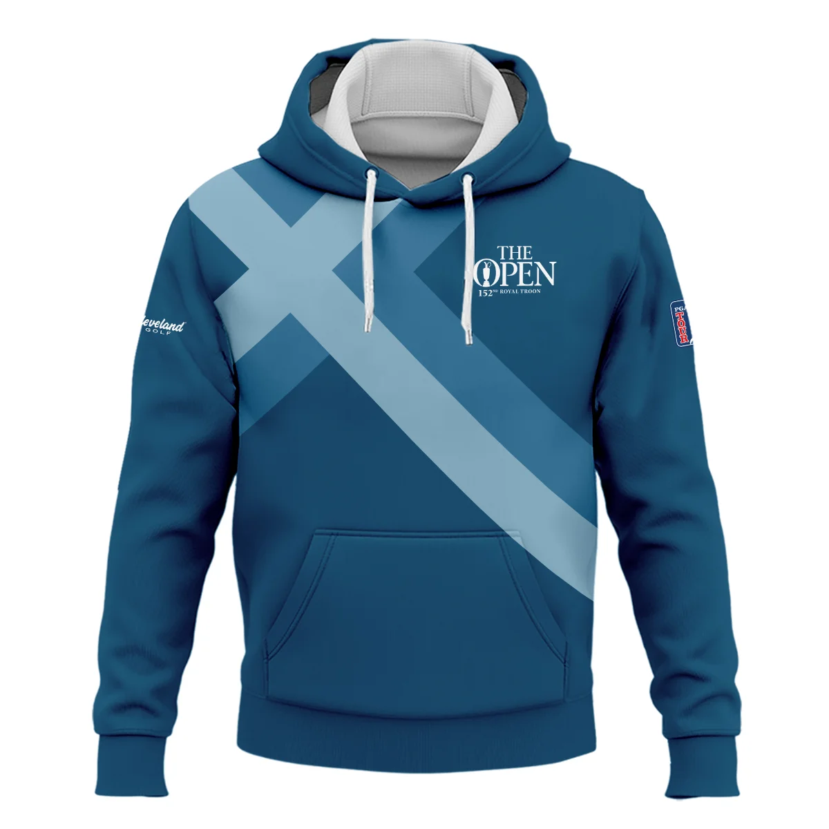 Special Release Cleveland Golf 152nd Open Championship Slightly Desaturated Blue Background Hoodie Shirt All Over Prints HOTOP080724A01CLEHD