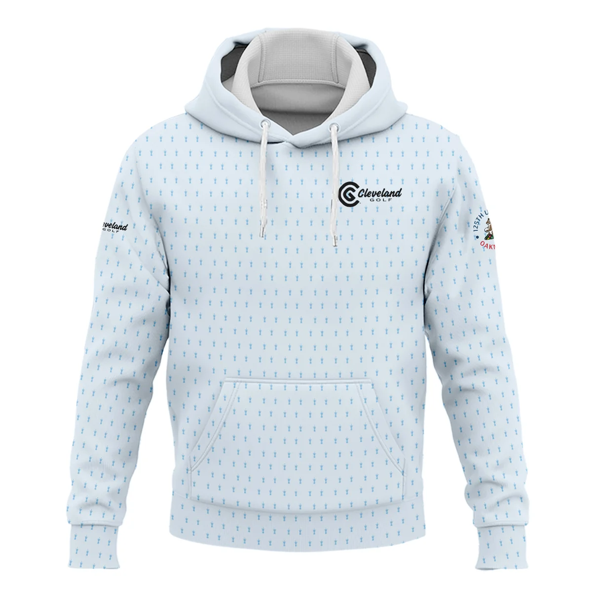 Special Release Light Blue Cleveland Golf Golf 125th U.S. Open Oakmont Hoodie Shirt All Over Prints QTUSM8724A2CLHD