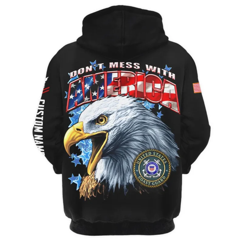 Dont Mess With America Veteran U.S. Coast Guard Apparel All Over Prints BLVTR240724A1CG - Zip Hoodie