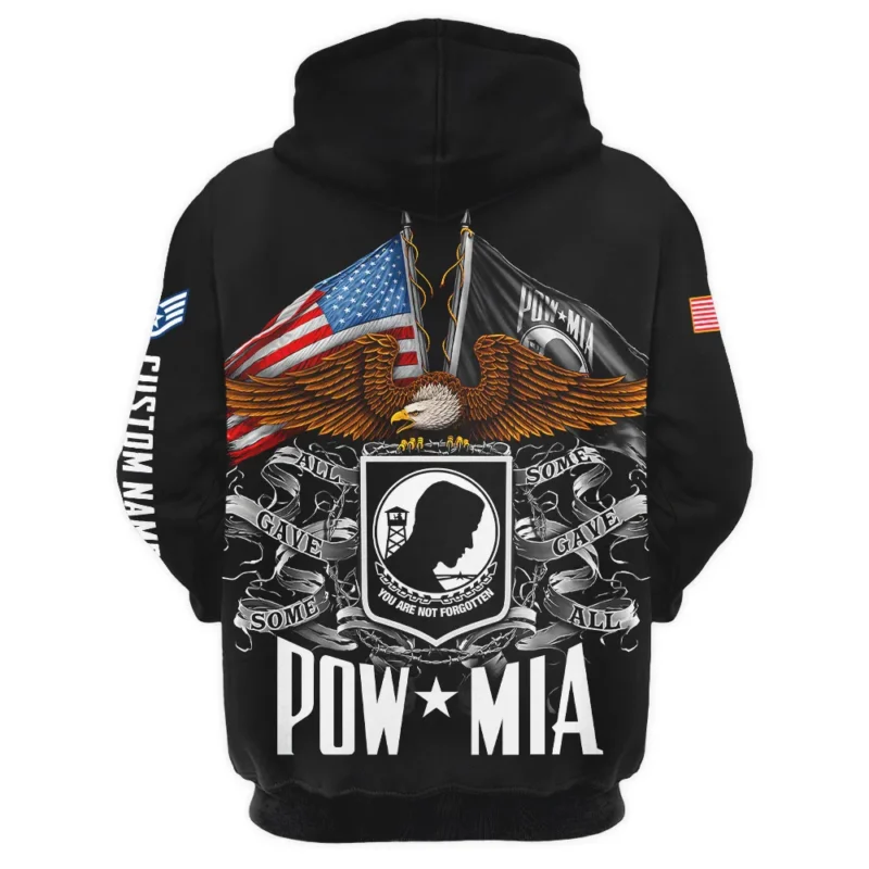 POW MIA All Gave Some Some Gave All Veteran U.S. Air Force Apparel All Over Prints BLVTR260724A1AF - Zip Hoodie