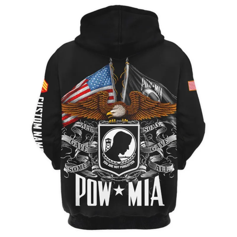 POW MIA All Gave Some Some Gave All Veteran U.S. Marine Corps Apparel All Over Prints BLVTR260724A1MC - Zip Hoodie