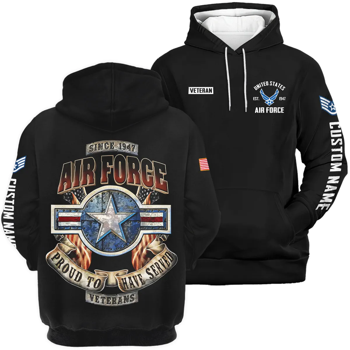 Proud To Have Served Veteran U.S. Air Force Apparel All Over Prints BLVTR180724A1AF - Hoodie