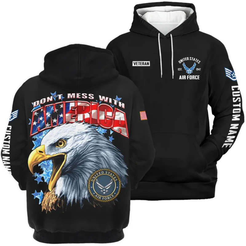 Dont Mess With America Veteran U.S. Air Force Apparel All Over Prints BLVTR240724A1AF - Hoodie