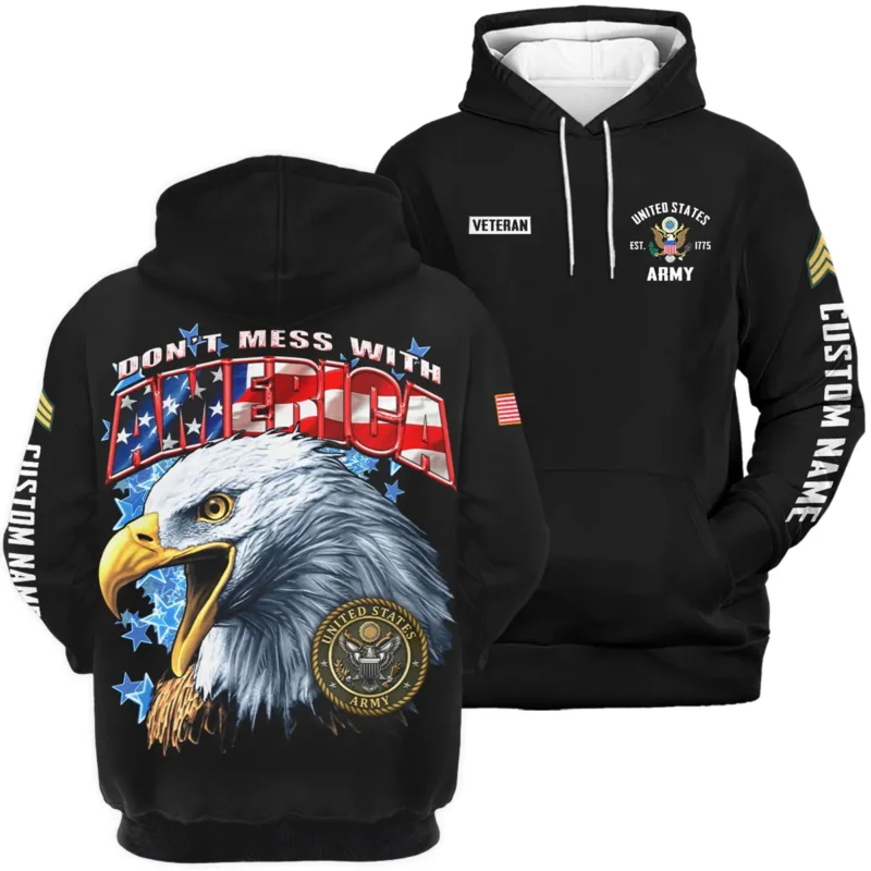 Dont Mess With America Veteran U.S. Army Apparel All Over Prints BLVTR240724A1AM - Hoodie